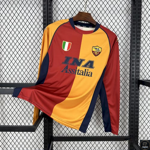 Retro 2001 Roma Longsleeve Football Shirt
