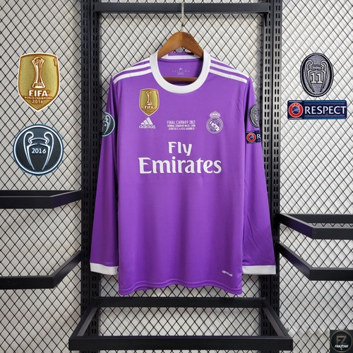Real Madrid 2016/17 Away Retro Long Sleeve Football Shirt